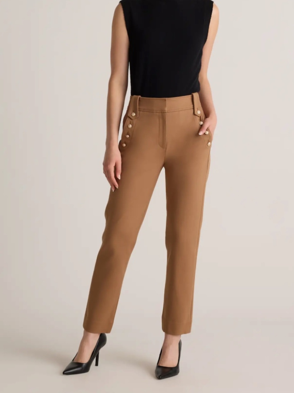 (NWOT) Quince Ultra-Stretch Ponte Straight Leg Mariner Pants